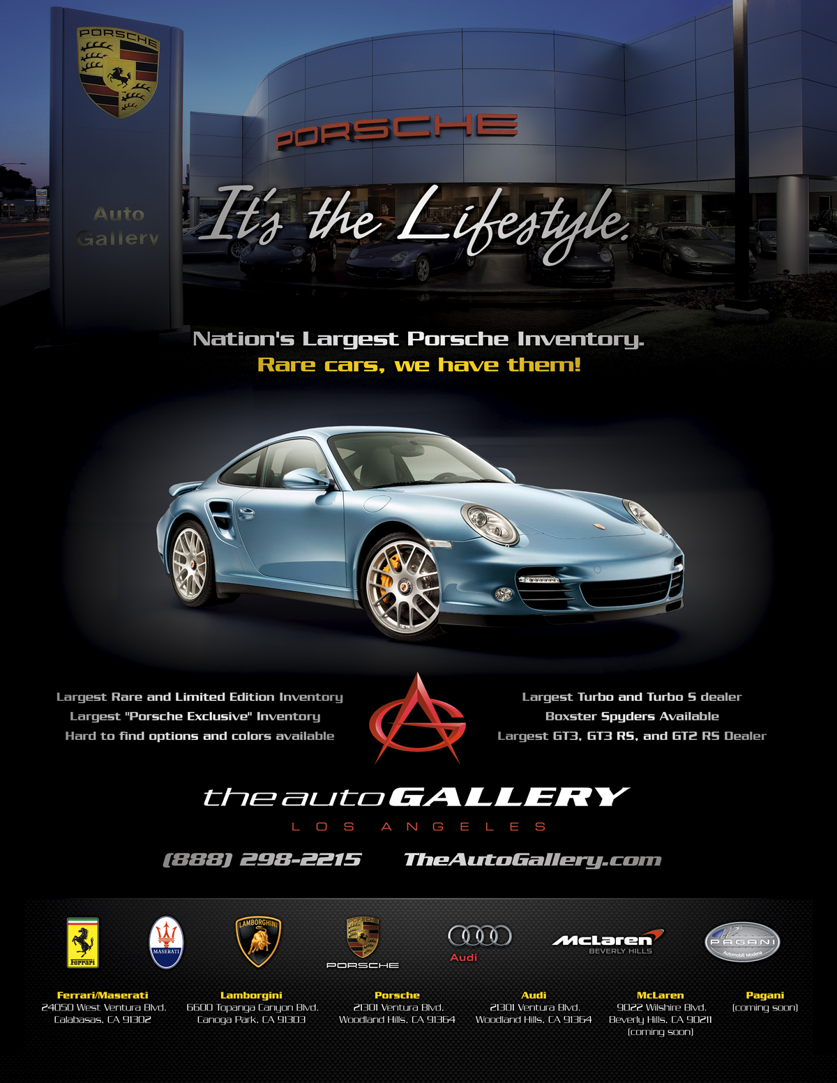 The Auto Gallery Los Angeles Geisler Young We Created Work For Porsche Audi Fiat Lamborghini Maserati Pagani And Mclaren